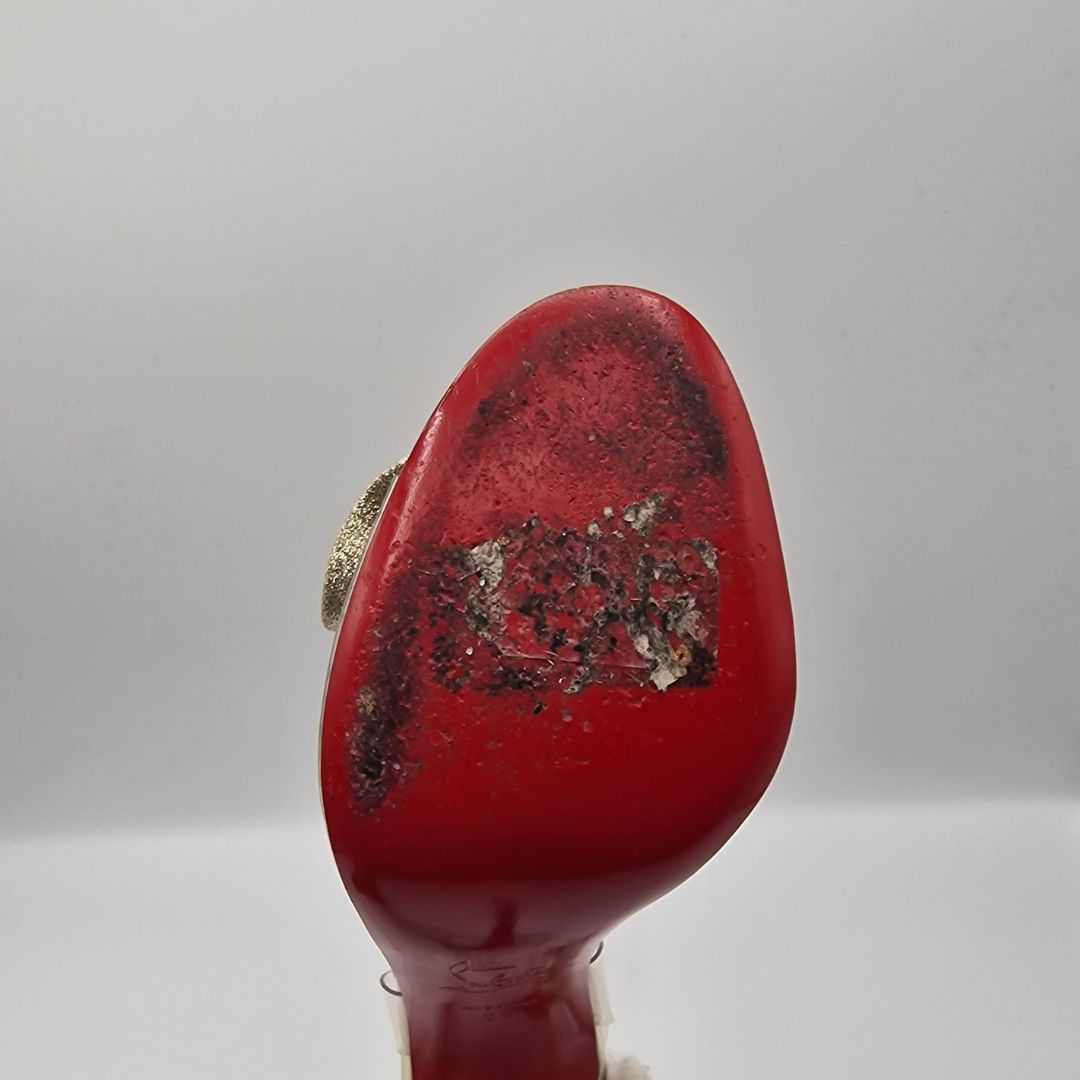 Christian Louboutin Transparent PVC Gold Glitter Fossiliza 100 Sandals EU size 39