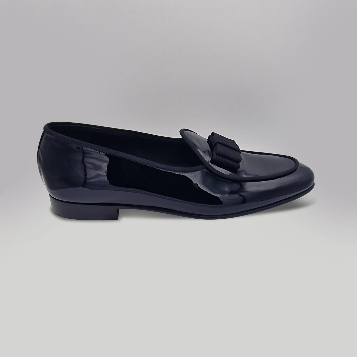 Edhen Milano Black Opera Patent Leather Loafers Size EU 45