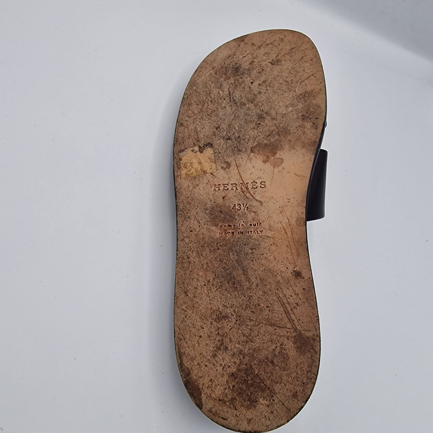 Hermes Black Izmir Sandals Size EU 43.5