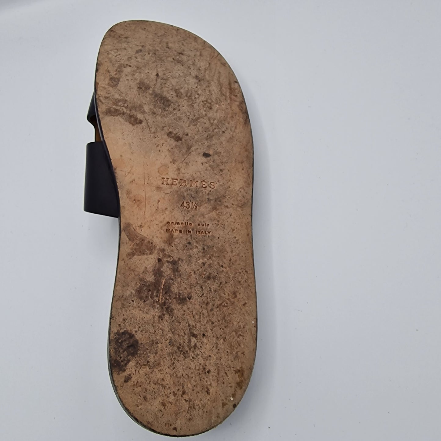 Hermes Black Izmir Sandals Size EU 43.5