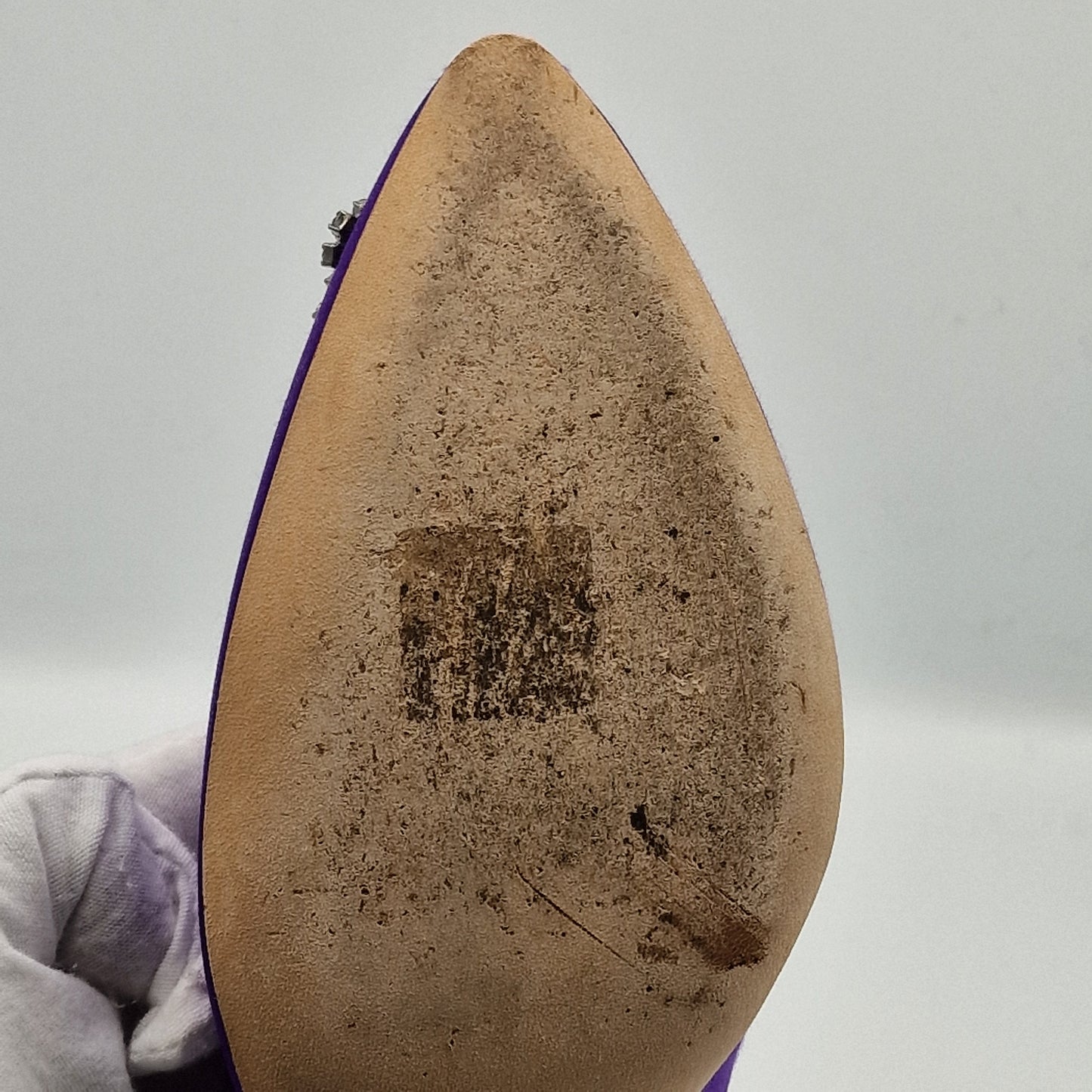 Manolo Blahnik Purple Satin Hangisi 105 Heels Size EU 40