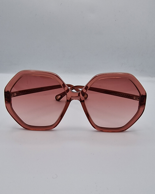 Chloé Burgundy Oversized Sunglasses