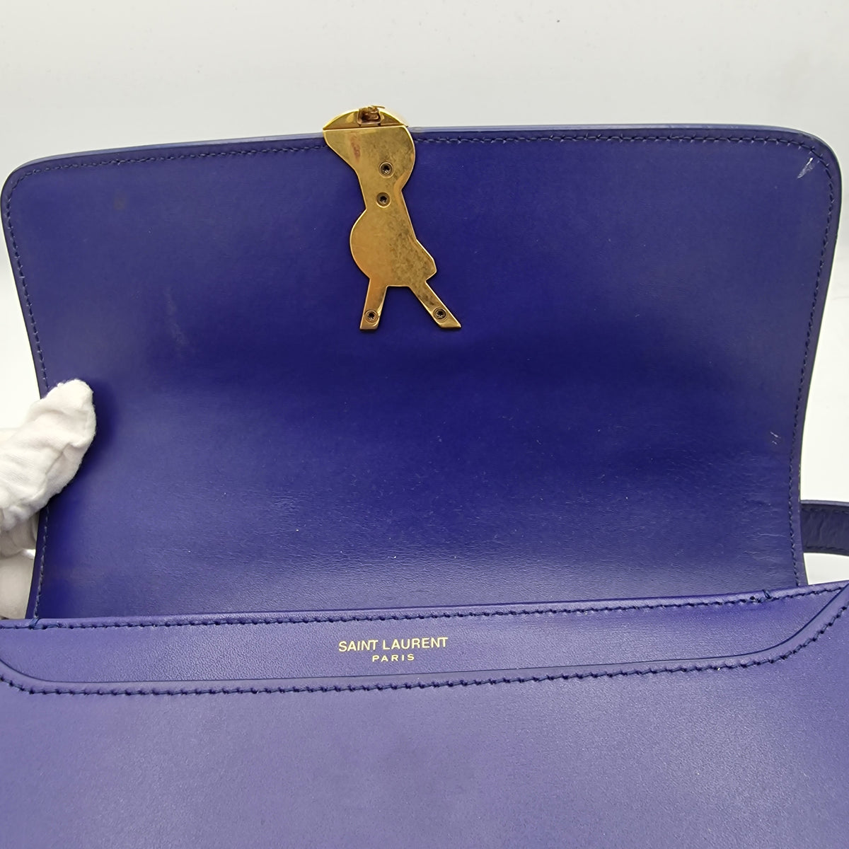 Saint Laurent Blue Solferino Medium Shoulder Bag