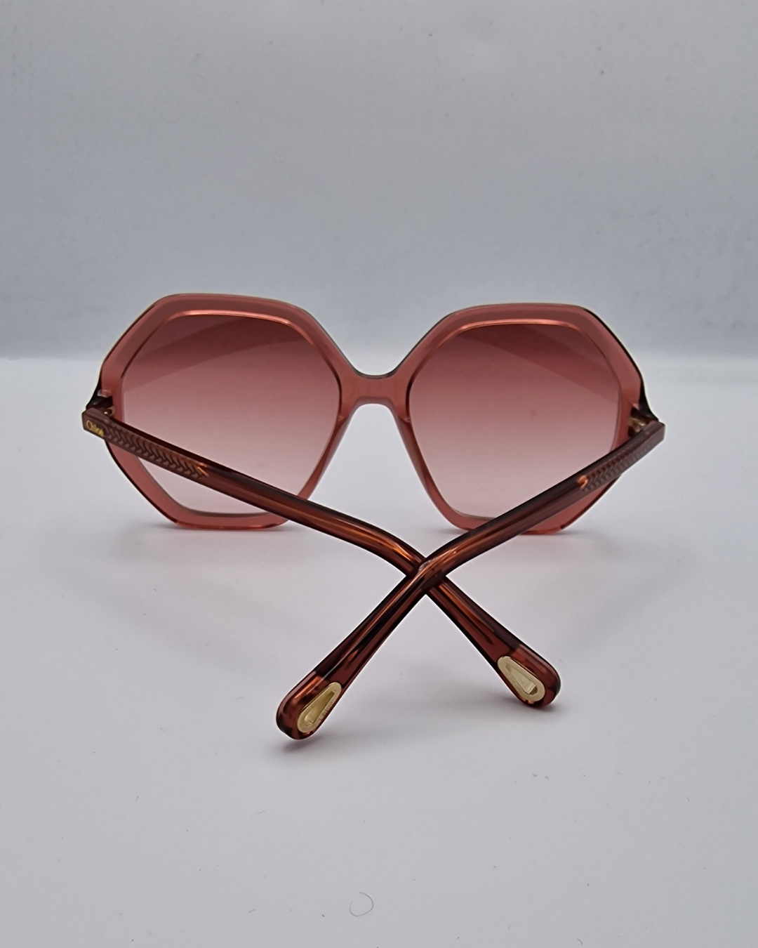 Chloé Burgundy Oversized Sunglasses