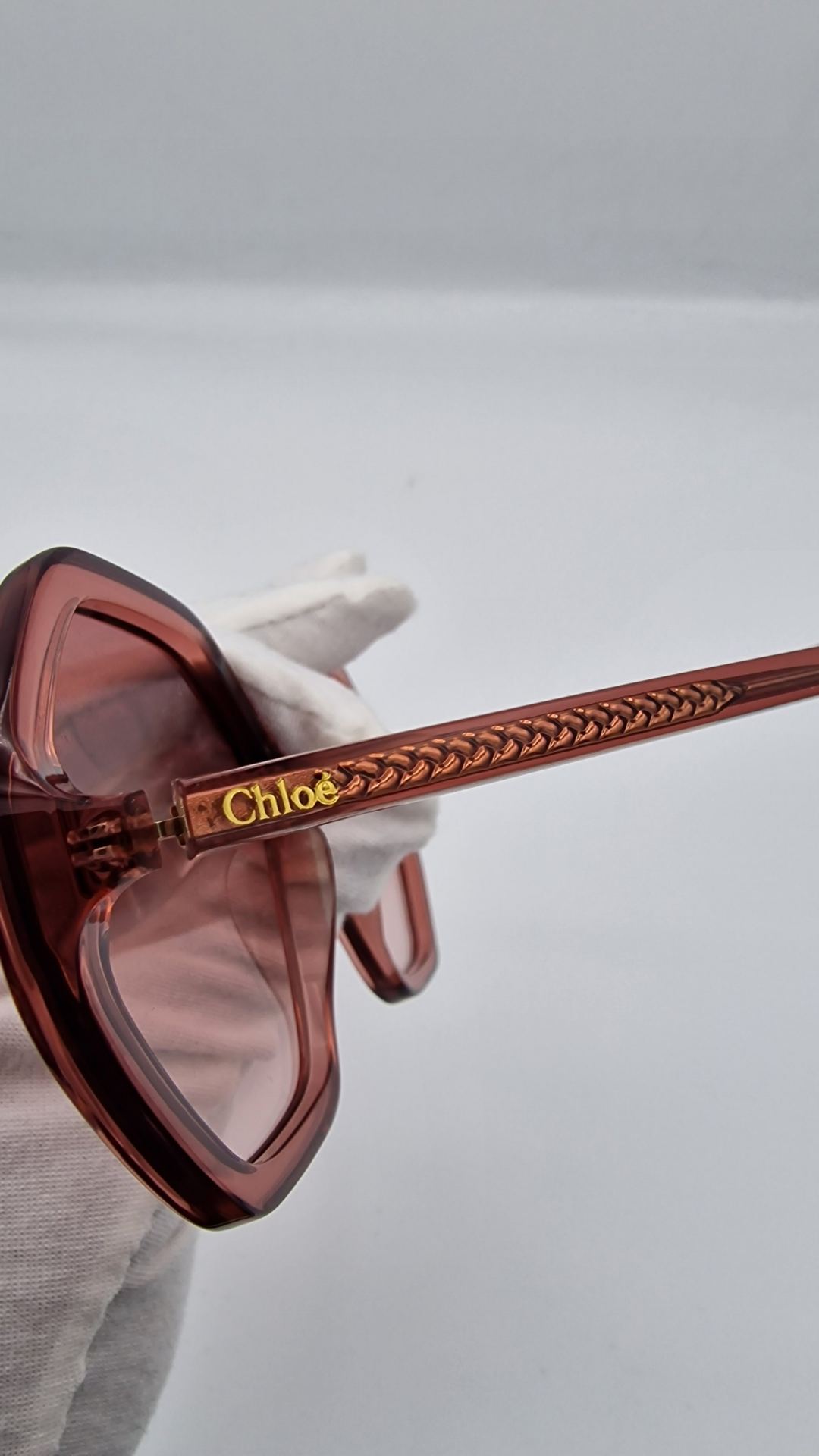 Chloé Burgundy Oversized Sunglasses